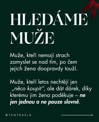 Dnes s vánočním balením za 1,-!💝 Tenhle post je pro všechny muže, kteří chápou, že „šťastná žena = klid v celém ekosystému...